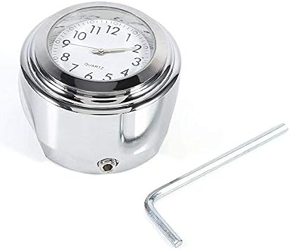 Motorcycle Handlebar Mount Clock,7/8 1" Waterproof Handlebar Dial Clock Watch for Cruiser Chopper