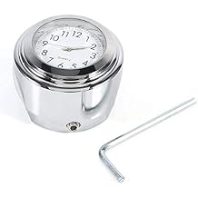 Motorcycle Handlebar Mount Clock,7/8 1" Waterproof Handlebar Dial Clock Watch for Cruiser Chopper