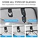 Teraves 2 Pack Sunglass Holder Clip for Car Visor, Upgrade Magnetic Leather Sunglasses Glasses Eyeglasses Visor Clip, Guardian Angel Gift for New Driver