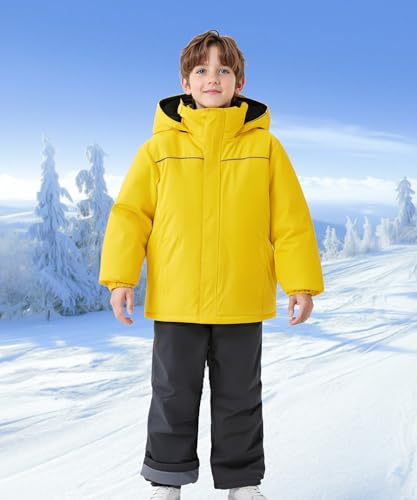 Image of M2C Boys Girls 2-Piece Snowsuit Thicken Patterned Ski Jackets and Pants