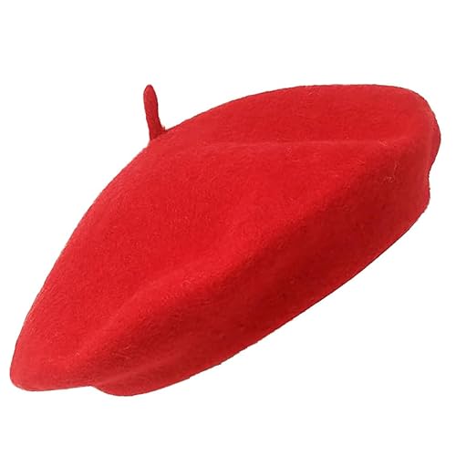 Classic French Beret Hat for Kids - Elegent Wool Beret for Girls Party Romantic French Themed Fancy Dress 2-10 Years