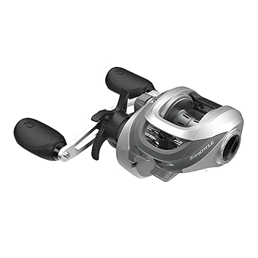 Quantum Throttle Baitcast Fishing Reel, 7 + 1 Ball Bearings with a Smooth and Powerful 6.6:1 Gear Ratio, Zero Friction Pinion, DynaMag Cast Control, and Oversized Non-Slip Handle Knobs