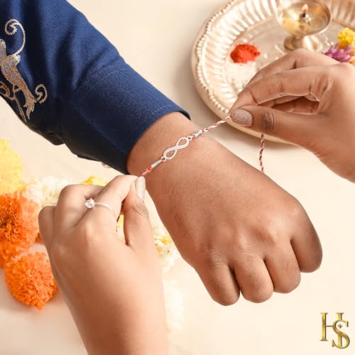 Image of HighSpark 925 Silver Rakhi for Bhai | Stylish Cool Bro Rakhi for Boys & Men | Lovely Gift