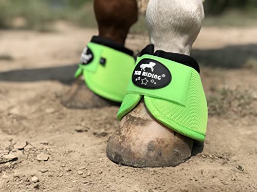 TGW RIDING 2520D Cloches de sabot balistique - No-Turn Horse Bell Boots (moyen, vert citron vert) Cover