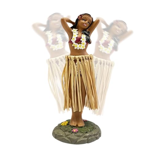 GZXUEHU Hawaiianische Tänzerin Auto Hawaii Hula Girl Armaturenbrett-Ornamente Hula Tänzerin Schreibtisch Büro Lebhaft und Interessant