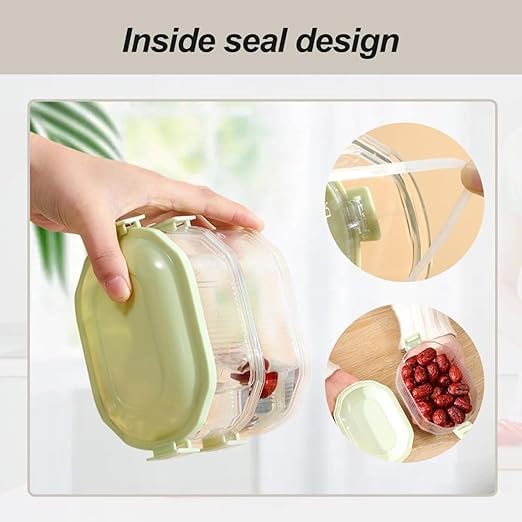 Image of 5 Layer Multi purpose storage box | Airtight containers for condiments 5-layer Storage Box | Stackable Kitchen Condiment Jars with Lids Leak Proof And Food Fresh-keeping Box |