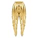 Lejafay Womens Metallic Shiny Dhoti Pants Arab Baggy Boho Pants for Cosplay Belly Dance Costumes Gold XX-Large