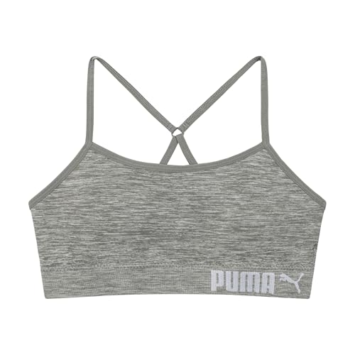 PUMA Girls' 2 Pack Super Soft Seamless Bralette2