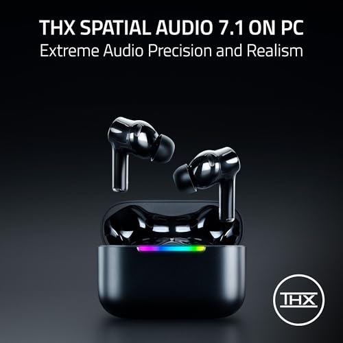 Image of Razer Hammerhead V3 X HyperSpeed Wireless Multi‑Platform Gaming Earbuds - 2.4 GHz & Bluetooth 5.3, Up to 35 Hr Battery, THX Spatial Audio, for Smartphones, PC, Laptop, Tablet, PS5, Steam Deck - Black