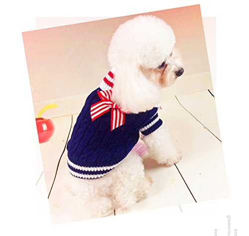 Amazon | ペット服 ペット用品 かわいい セーター 犬 小型犬 中型犬 紅