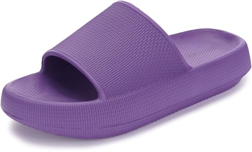 Image of BRONAX Cushioned Thick Sole Pillow Slippers for Women and Men Y10 | Cloud-Like Soft Sole, Foot Pain Relief, EVA Platform Sole, Indoor Outdoor Slides, Waterproof Shower Ready, Quick-Drying