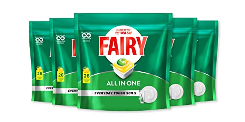 Fairy 130 Pack Value Bundle (26 Pack x 5) Lemon Scent Dishwasher Tablets