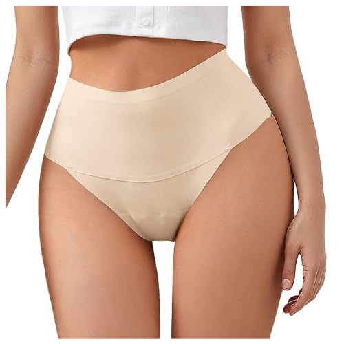 Ropa interior para mujer sin costuras – Bragas sin costuras – Bragas de cintura alta – De microfibra cómoda – Sin costuras – Invisible – Color