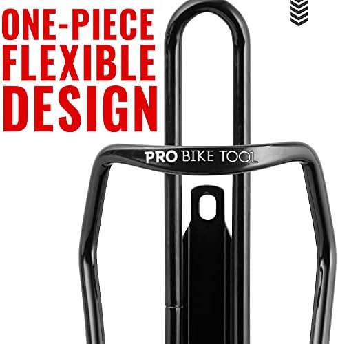 PRO BIKE TOOL Bike Water Bottle Holder, Lightweight, Strong Aluminum Bicycle Water Bottle Cage in a Modern Tubular Design, Bike Bottle Holder for Road and Mountain Bikes (MTB) - Universal Bottle Cage