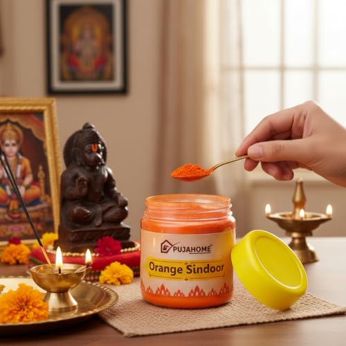 Image of Original Hanuman Ji Sindoor | Orange Sindoor |100% Pure Hanuman Ji Pooja Sindoor (250 Grams X 2 Box Pack)