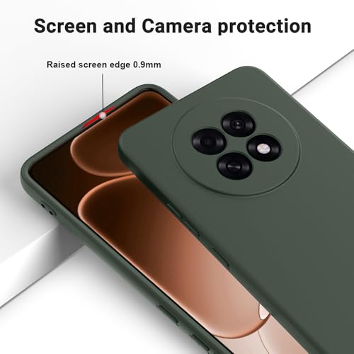 Image of Back Cover for Oppo F31 Pro Plus 5G | Full Camera Protection | Premium Liquid Silicon Case | Flexible Bumper Case for Oppo F31 Pro Plus 5G (Military Green)