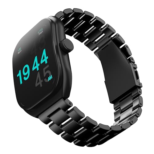 GOBOULT Trail Smart Watch 2.01'' 3D Curved HD Display, BT Calling, Working Crown, 190+Watchfaces, 500 Nits Brightness, AI Voice Assistant, SpO2 Monitoring, 120+ Sports (Metal Black)