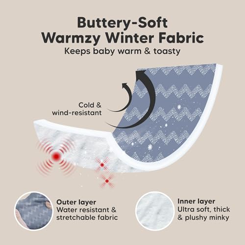 Image of KeaBabies Winter Car Seat Cover Baby, Newborn - Universal Fit Infant Carseat Covers Baby Girl, Boy, Breathable, Lightweight Blanket,Easy to Use Stroller Canopy,Rain,Wind,Sun Shade(Indigo)