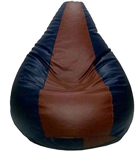 caddyFull Large Bean Bag Without Beans (Brown and Navy Blue)