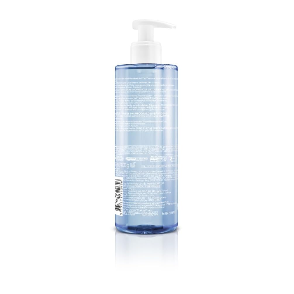 Vichy, Dercos, Minéral Doux, Shampooing Doux Fortifiant, Tous Types de Cheveux, 400ml