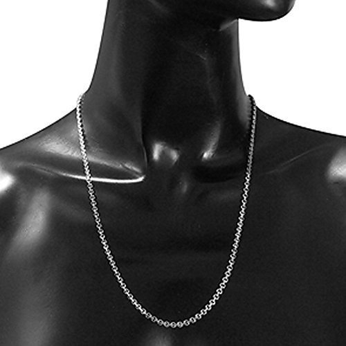 Silvershake Oxidized 3mm 925 Sterling Silver Cable Chain Necklace 18 to 24 Inch Jewelry for Women2