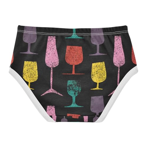 Colorful Wine Glasses Toddler Girls's Underwear 2T 202c12602