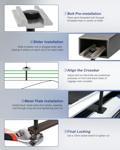 NEQXFQ Rooftop Tent Mounting Hardware Set