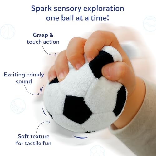 Image of Skillmatics Plush Sports Bag Playset (3 Pc) - Soft Sensory Balls