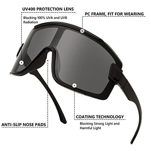 Feisedy Cycling Glasses Men Women Sport Sunglasses 80S Ski Goggles Driving Fishing Biking Sunglasses Uv Protection B2944 #TOP4