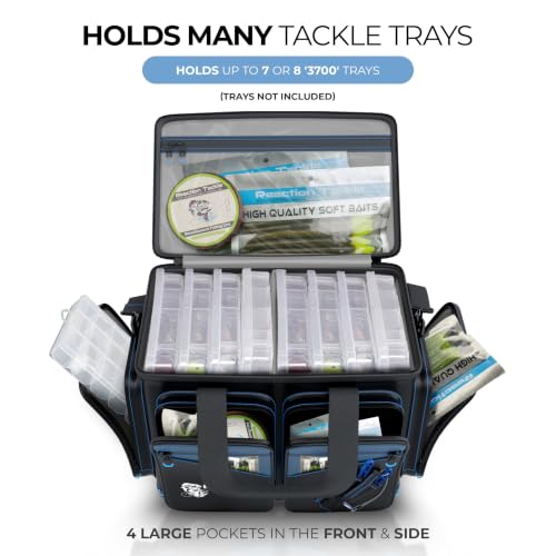 Image of Reaction Tackle Big Fishing Tackle Bag - Large Clear Pockets - Fishing Gear Storage