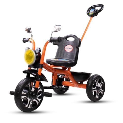 Image of BUMTUM Legendary Baby Tricycle Pedal Bike Rider Stylish | Tricycle for Kids (3-5 Years) Ride-Ons & Wagons Non-Battery Operated Ride-On Bike with Storage Basket - Orange