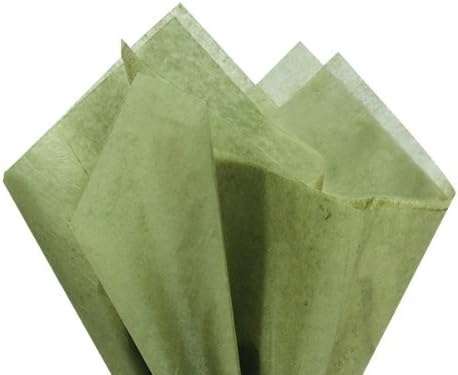 Tapestry Olive Green Gift Wrap Tissue Paper 20" X 30" - 48 Sheets