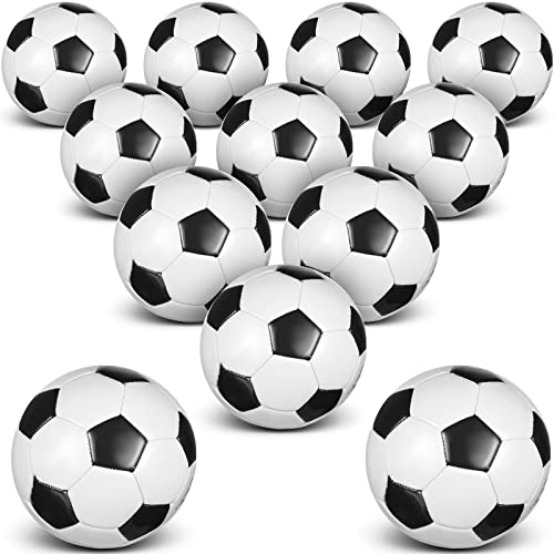 Hydren 12 Packs Soccer Ball With Pump Machine Stitched Soccer Ball Youth Soccer Ball With Needle For Outside Sport Game Training Practice (Black, White, Size 5) #TOP13