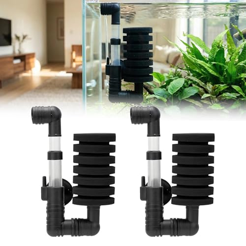 EVTHUR Aquarium Einzelkopf Schwammfilter Aquarium Set Luftheber Aquarium Filter für Biologische und Mechanische Filterung Luftheber Aquarium Filter Schwammfilter für Bettas Garnelen Brüter.