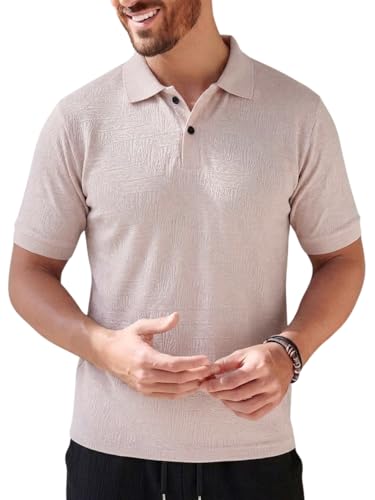 Image of TAGDOMen's Polo T Shirt | Half Sleeve | Textured & Collar Polo T-Shirt for Men (2053)