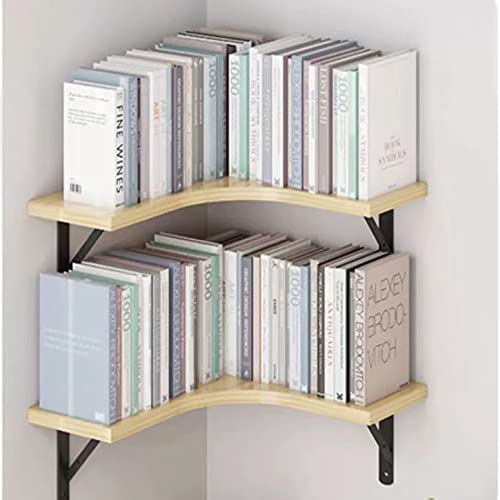 Estanterías de libros montadas en la pared de esquina para oficina 4