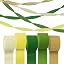 5 rolls-Leaf green, dark green, gold, yellow, beige