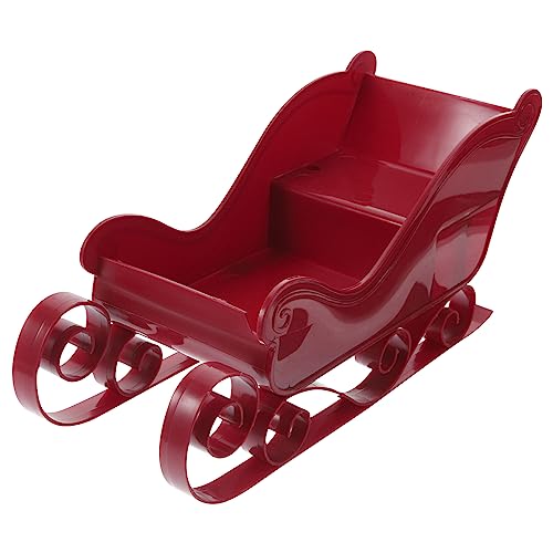 Christmas Sleigh Decor, Mini Sled Ornament Xmas Candy Tray Platter Dish Classic Sleigh for Holiday Outdoor Tabletop Sleighs