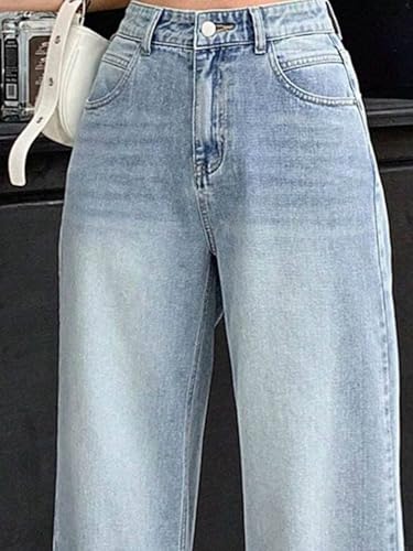 Image of KOTTY Women's High Rise Wide Leg Denim Jeans | Relaxed Fit Casual Everyday Jeans for Women