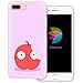 Produktbild dessana Cartoon Obst transparente Schutzhülle Handy Case Cover Tasche für Apple iPhone 8 Plus Angebissener Apfel