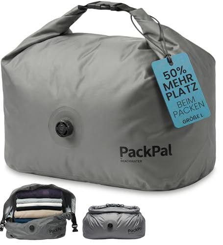 Beachwater PackPal Large 35L | Kompressionsbeutel Reise ohne Pumpe Grau