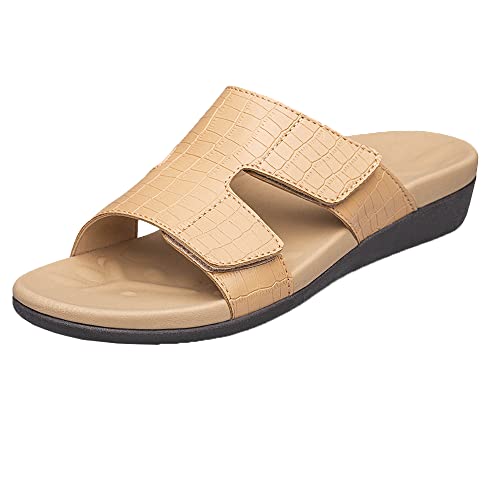 KAIDER Women's Arch Support Slides Orthotic Adjustable Sandal Adj