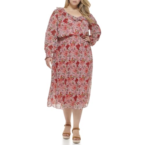 Robe fluide Tommy Hilfiger taille 44 Plus au motif Samba coloré
