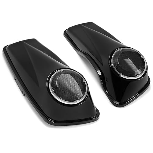 Tapa de alforja para altavoz Kojem, compatible con modelos Touring 2014-2022 FLT, FLHT, FLHTCU, FLHRC, Road King, Road Glide, Street Glide, Electra Glide y Ultra-Classic, par negro, 2 piezas miniatura 6