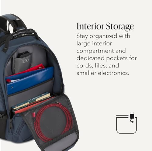 Image of SWISSGEAR 1900 ScanSmart Laptop Backpack, Fits Most 17-Inch Laptops, TSA-Friendly Lay-Flat Design, RFID Protection, and Tablet Pocket, Black, 31L, 18.5-Inch