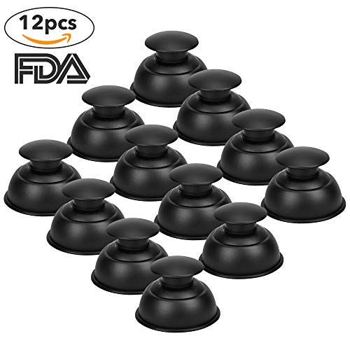 Hydream Silikon Schröpfen Cups, Anti Cellulite Massage Cups Cupping Set Therapie Set Vacuum Tassen Schröpfgläser Body Saugnäpfe Vakuum Massagegerät für Anti Aging, Muskel Entspannung (12PCS/Schwarz) - Image 8