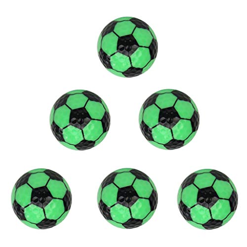 YIJU Bolas de Treino Bulk 6 Golf Swing - Compactas, Leves E Duráveis - Luz Verde