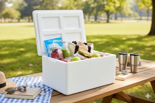 Image of 20L EPS Insulated Cooler Box | Heavy-Duty Thermal Storage | Leak-Resistant | Lightweight & Durable | Ideal for Food, Fish, Ice & Medicine Transport