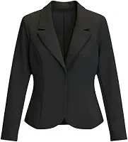 Blazer Casaquinho Feminino Aberto Manga Comprida, Blazer Slim, Cores Variadas, Estilo Casual e Executivo Escritorio