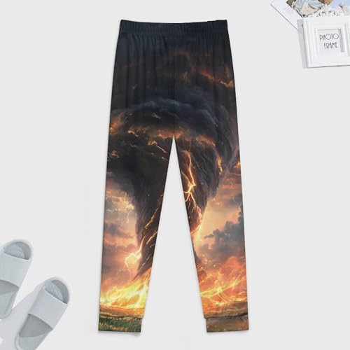 Powerful Tornado Men's Pajama Pants Soft Lightweight Sleepwear Lounge PJ Bottoms for Sleeping4